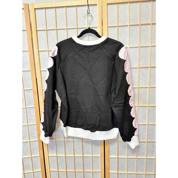 Cynthia Rowley Sunday Scallop Sweatshirt - Black/Blush - Picture 9 of 11